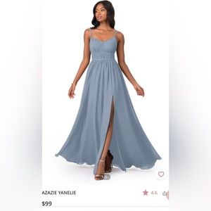Azazie Yanelie Dress - Dusty Blue